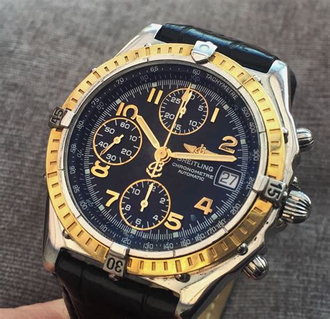 gold breitling chronograph|breitling 40mm chronograph watches.